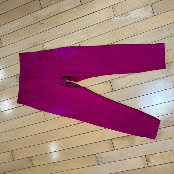 OLD NAVY Active Mesh Panel Pink Heathered Leggings with Pockets size XS - Picture 2 of 8